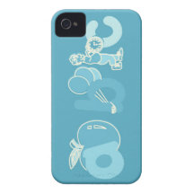 Pale Blue ABC Alphabet Logo for Boys Case-Mate iPhone 4 Case