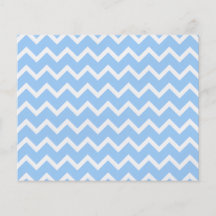 Pale Blue and White Zig zag Stripes. Custom Flyer