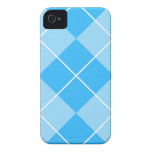 Pale Blues Argyle iPhone 4 Case-Mate Cases