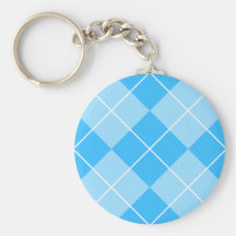 Pale Blues Argyle Keychains