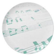 Pale Faded Blue Sheet Music Photography Plate