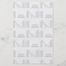 Pale Grey Books on Shelf. Flyer Design