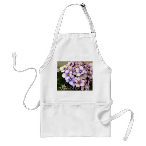 Pale Lavender Violets Apron
