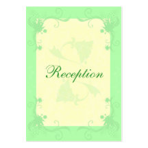 Pale Mint and Cream Scroll and Flower Wedding Business Card Templates