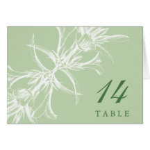 Pale Mint Floral Table Place Cards