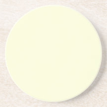 Pale Moon Glow Yellow Coaster