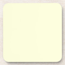 Pale Moon Glow Yellow Cork Coaster