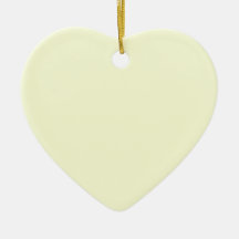 Pale Moon Glow Yellow Heart Ornament