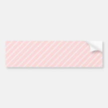 Pale Peach Pink Diagonal Stripes. Bumper Stickers