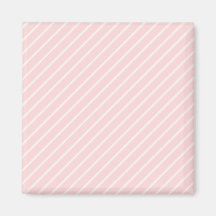 Pale Peach Pink Diagonal Stripes. Fridge Magnets