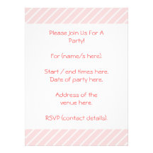 Pale Peach Pink Diagonal Stripes. Invitations
