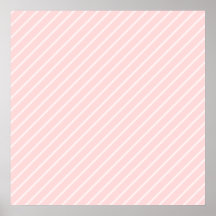 Pale Peach Pink Diagonal Stripes. Poster