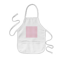 Pale pink and brown heart pattern. aprons