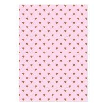 Pale pink and brown heart pattern. business card