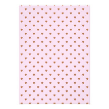 Pale pink and brown heart pattern. custom invitations