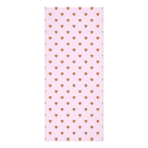 Pale pink and brown heart pattern. personalized announcements