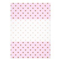 Pale pink and brown heart pattern. invite