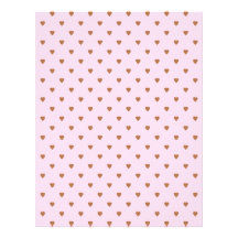 Pale pink and brown heart pattern. customized letterhead