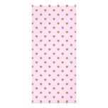 Pale pink and brown heart pattern. customized rack card