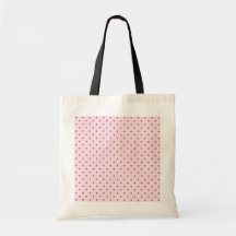 Pale pink and brown heart pattern. tote bags