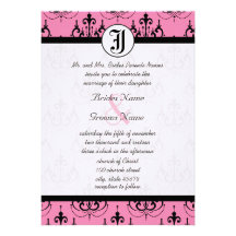 Pale Pink Chandelier with Photo Wedding Invites
