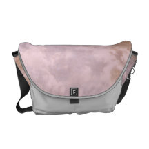 Pale Pink Cloudy Sky Pattern Messenger Bag