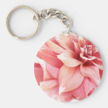 Pale Pink Dahlia Key Chain