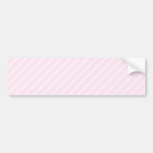 Pale pink Diagonal Stripes. Bumper Sticker