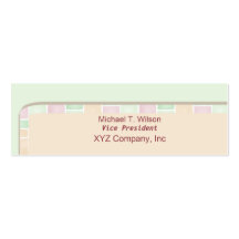 Pale Pink Green Tile Border Business Card Templates