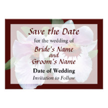 Pale Pink Orchid Save the Date Announcements