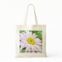 Pale Pink Painted Daisy Canvas Bag