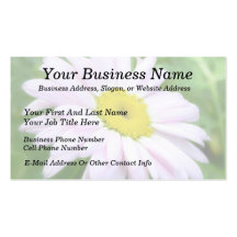 Pale Pink Painted Daisy Business Card