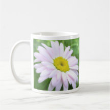 Pale Pink Painted Daisy Coffee Mugs