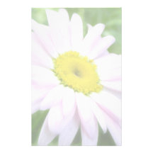 Pale Pink Painted Daisy Customized Stationery