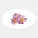 Pale Pink Peonies Oval Sticker