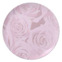Pale pink roses Plates