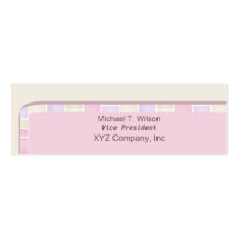 Pale Pink  Tile Border Business Card Template
