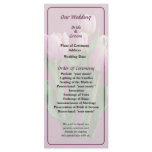 Pale Pink Tulips Wedding Program Custom Rack Cards