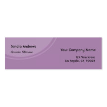 Pale Purple Circle Business Card Template