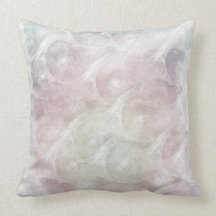 Pale purple feather pattern throw pillow