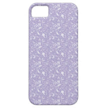 Pale Purple Floral Swirls iPhone4 iPhone 5 Cover