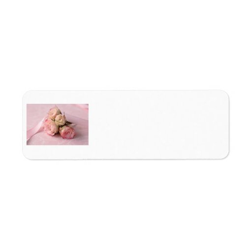 pale roses on pink swirls label