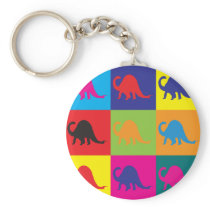 Paleontology Pop Art Key Chains