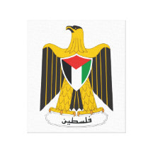 Palestine Coat Of Arms Canvas Prints