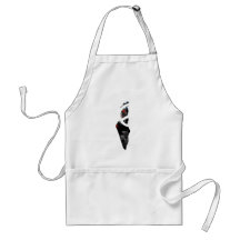 Palestine Trendy Peace Sign with Palestinian map Apron