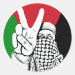 Palestine Victory Flag Round Stickers