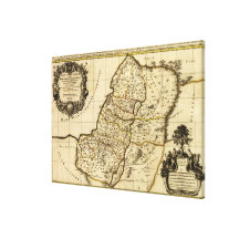 PalestinePanoramic MapPalestine Gallery Wrap Canvas