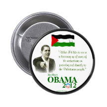 Palestinian-Americans for OBAMA 2012 political pin