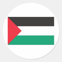 Palestinian Flag Round Sticker