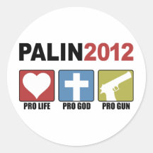 Palin 2012 autocollant rond